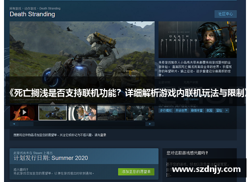 《死亡搁浅是否支持联机功能？详细解析游戏内联机玩法与限制》